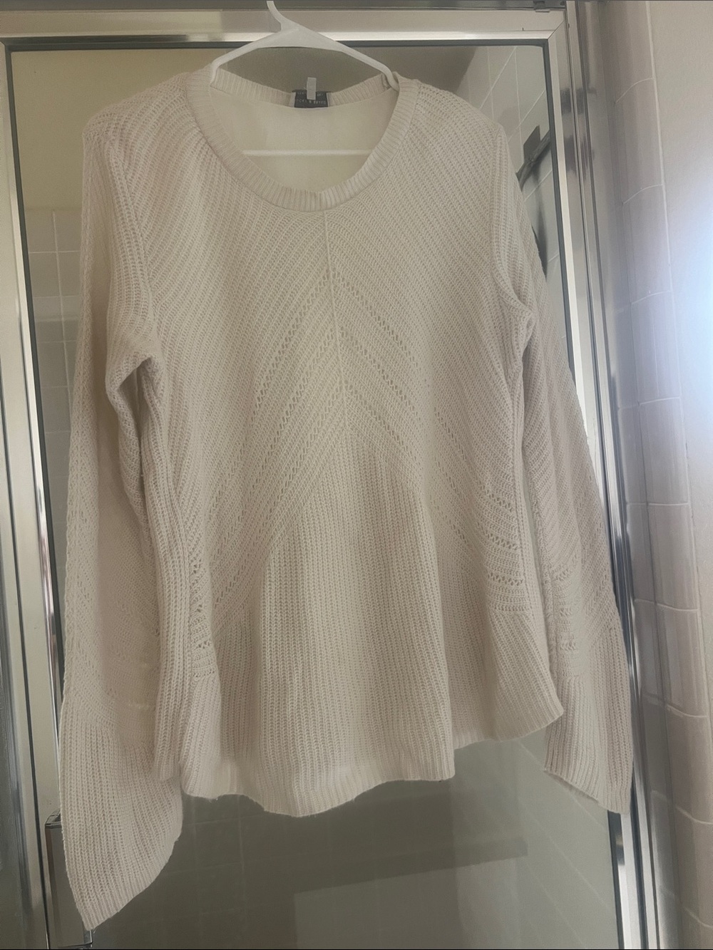 Lucky Brand Cream Knit Crewneck Sweater